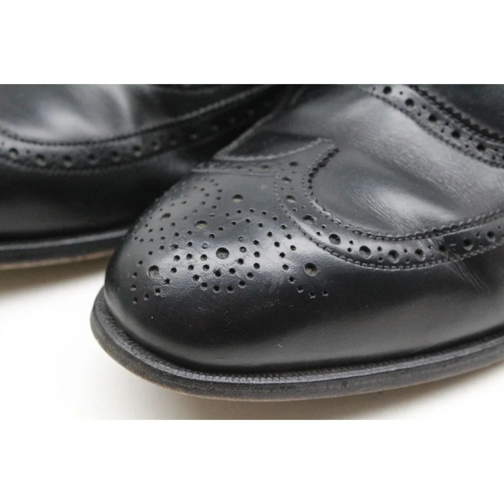 Vintage FOOTJOY Classics‎ Wingtip Black Oxford Shoes Sz 8.5EEE USA Made